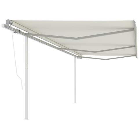 Lusso Casadino -  Tenda Da Sole Retrattile Automatica Con Pali 6x3 M Crema - Foto 2