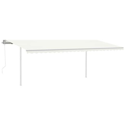 Lusso Casadino -  Tenda Da Sole Retrattile Automatica Con Pali 6x3 M Crema - Foto 1