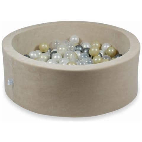 Ballenbak 90x30cm Fluweel Zacht Beige - Foto 1