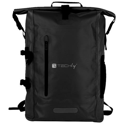 Zaino Impermeabile 25L Roll-Top con Tracolla Regolabile Nero - Foto 1