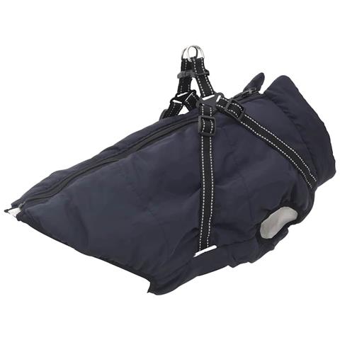 Cappotto Cani Imbracatura Impermeabile Riflettente Blu Navy L68 - Foto 1