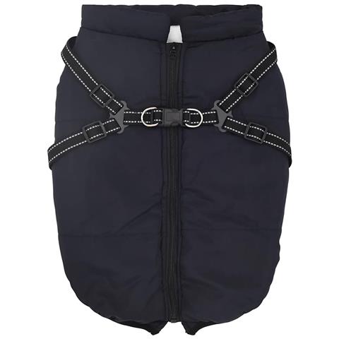 Cappotto Cani Imbracatura Impermeabile Riflettente Blu Navy L68 - Foto 2