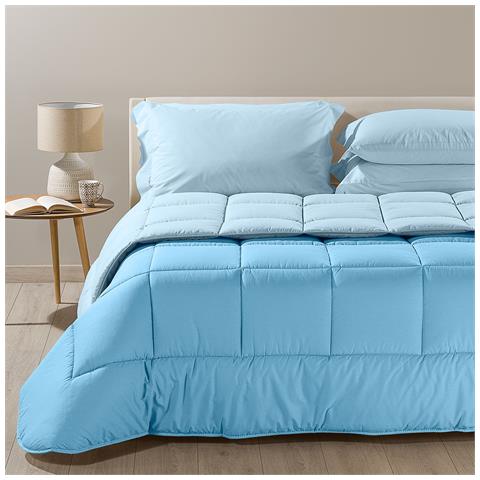 Trapunta Caleffi Bicolor In Cotone Colore Turchese Misura Piazza E Mezza - Foto 1