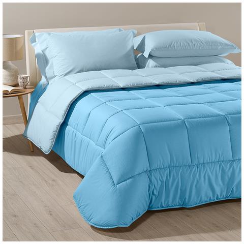 Trapunta Caleffi Bicolor In Cotone Colore Turchese Misura Piazza E Mezza - Foto 4