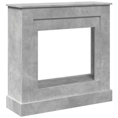 Cornice per Camino Grigio Cemento 90x30x90 cm in Truciolato - Foto 1