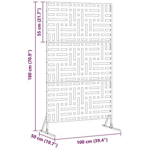Schermo di Privacy 180 cm Acciaio Resistente alle Intemperie - Foto 8