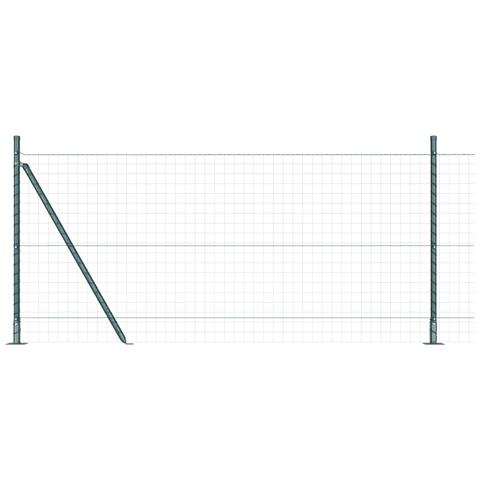 Pali per recinzione con basi 26 pz Ø32mm 110cm in acciaio zincato - Foto 1