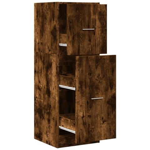 Armadietto da Farmacia Rovere Fumo 40x41x118 cm in Truciolato - Foto 1