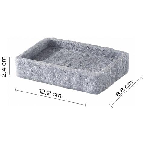 Portasapone D’appoggio In Resina E Sabbia Ar11 Serie Aries Grigio - Foto 2