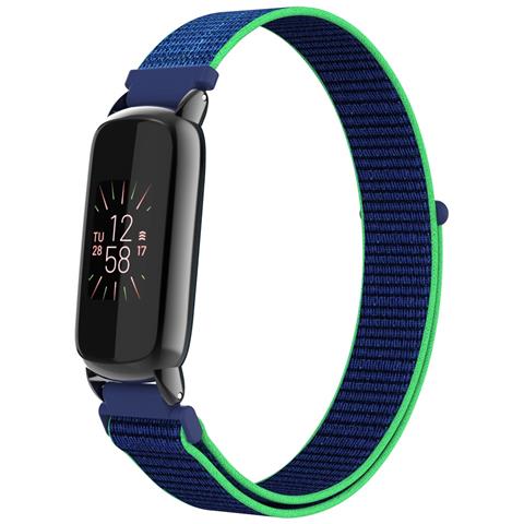 Cinturino In Nylon Ad Anello Compatibile Con Fitbit Luxe - Cinturino Sportivo Regolabile Green+blue - Foto 1