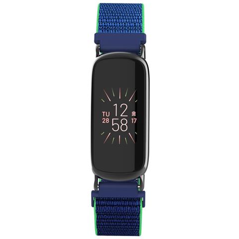 Cinturino In Nylon Ad Anello Compatibile Con Fitbit Luxe - Cinturino Sportivo Regolabile Green+blue - Foto 2