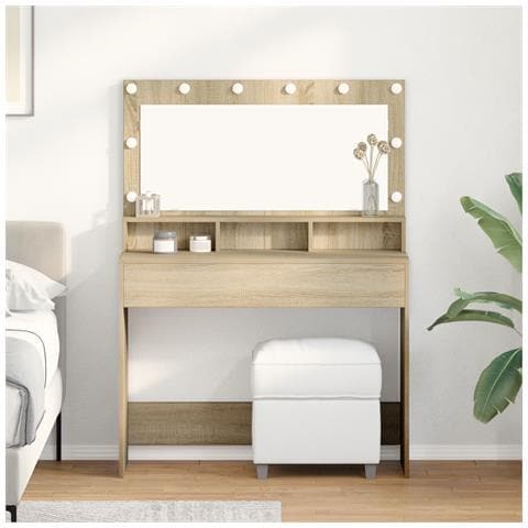 tolette  con luci LED in rovere sonoma 100x41x135 cm - Foto 2