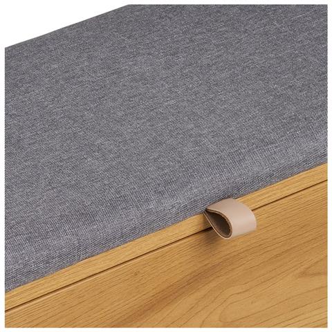 Panca Con Portaoggetti Barco - Marrone - Truciolare Melaminico - 92x33x48 Cm - Foto 8