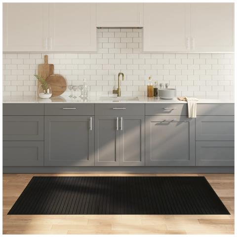 Tappeto Rettangolare Nero 100x200 cm in Bambù - Foto 2