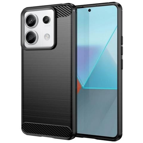 Custodia B-case Tpu Silicone Cover Case Per Poco X6 Carbon Metal Black - Foto 1