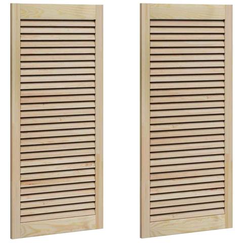 Porta per Armadio 2 pcs Naturale 140.5 x 2.1 x 49.5 cm - Foto 1