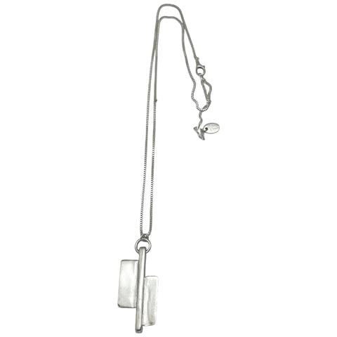 Collana Lunga Xxl Doppia Ascia Placcata Argento 10µ - Foto 1