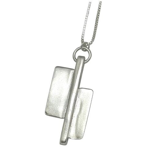 Collana Lunga Xxl Doppia Ascia Placcata Argento 10µ - Foto 2