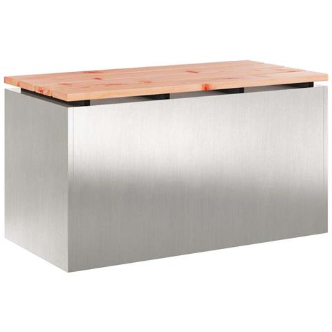 Panchina da giardino Argento 80 x 40 x 43 cm - Foto 1