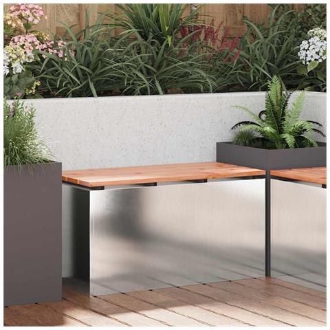 Panchina da giardino Argento 80 x 40 x 43 cm - Foto 2