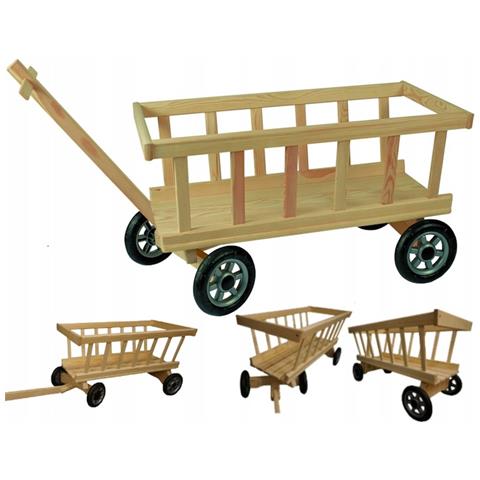 Passeggino da giardino in legno per bambini, grande - Foto 4