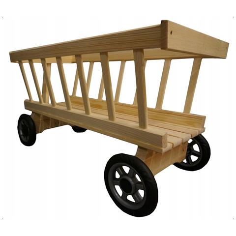 Passeggino da giardino in legno per bambini, grande - Foto 1