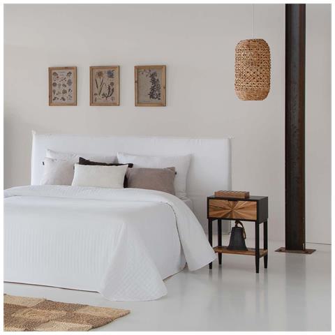 Tavolo In Legno E Metallo Con 1 Cassetto E 1 Ripiano Marrone 41x32x60 - Foto 2