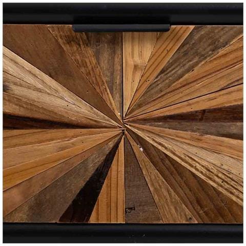 Tavolo In Legno E Metallo Con 1 Cassetto E 1 Ripiano Marrone 41x32x60 - Foto 8