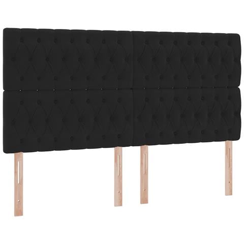 Letto con contenitore e materasso Nero 160 x 200 cm Velluto - Foto 9