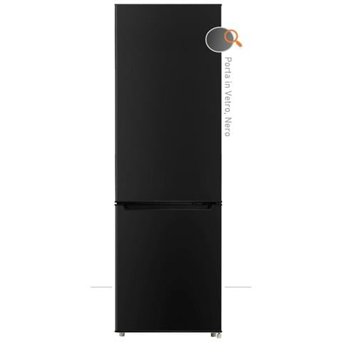 Frigorifero Classe E Combinato 265 LT Vetro /nero GLASS265BK-L - Foto 1