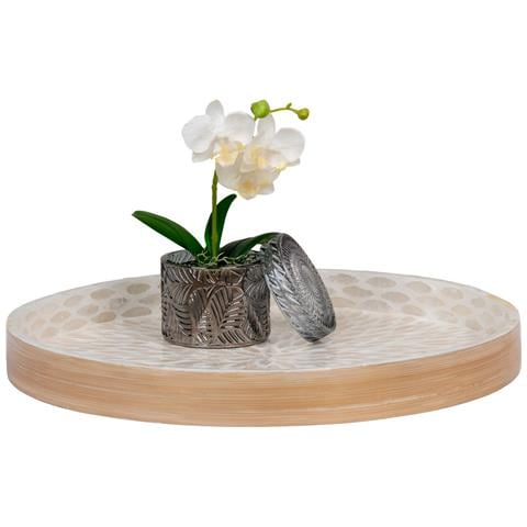 Vassoio Hn34-beige-bamboo-40x40x3,5 Cm - Foto 2