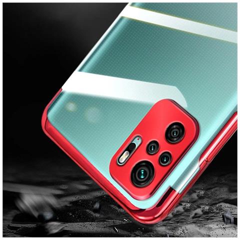 Custodia In Tpu Gel Con Cornice Galvanica Trasparente, Per Xiaomi Redmi Note 10 5g / Poco M3 Pro, Colore Blu. - Foto 1