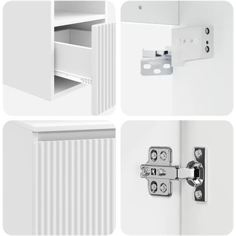 Set di Armadi da Bagno 3 pz Bianco 49,5 x 35 x 63 cm - Foto 2