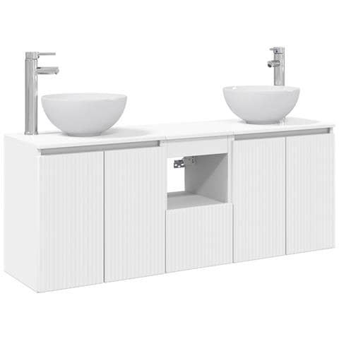 Set di Armadi da Bagno 3 pz Bianco 49,5 x 35 x 63 cm - Foto 1