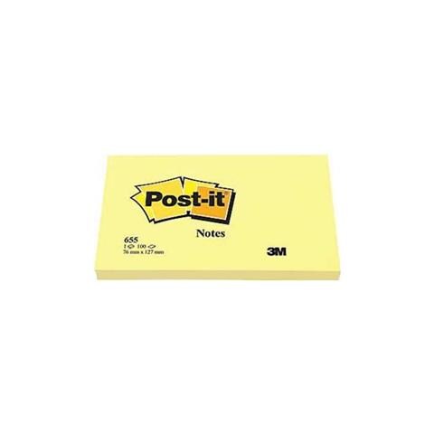confezione da 12 pezzi - blocco 100fg post-it®giallo canary 76x127mm 655 - Foto 2
