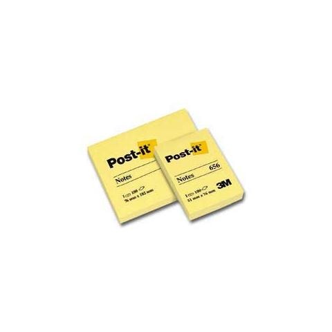 confezione da 12 pezzi - blocco 100fg post-it®giallo canary 76x127mm 655 - Foto 1