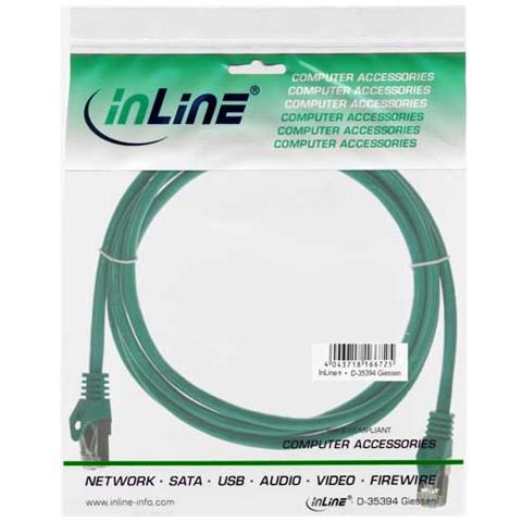 cavo patch per rete dati lan cat. 5e, 2x rj45, schermatura futp, colore verde, 3m - Foto 2