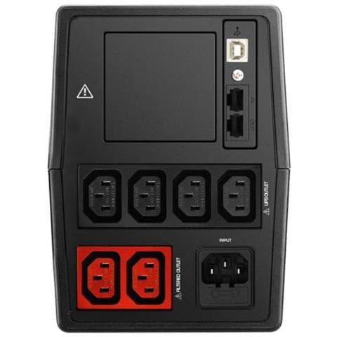 Era Plus Unità di Continuità UPS da 2000 VA, Monofase, Onda Pseudo-Sinusoidale, Stabilizzazione AVR, Nero - Foto 6