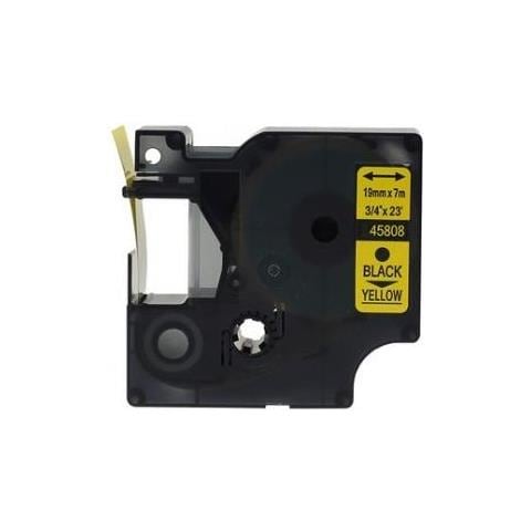 Dymo 19mmx7m Giallo Cassetta Nastro Compatibile Per Dymo-500ts Eletronic Labelling Etichette D45808 Yellow S0720880 - Foto 2