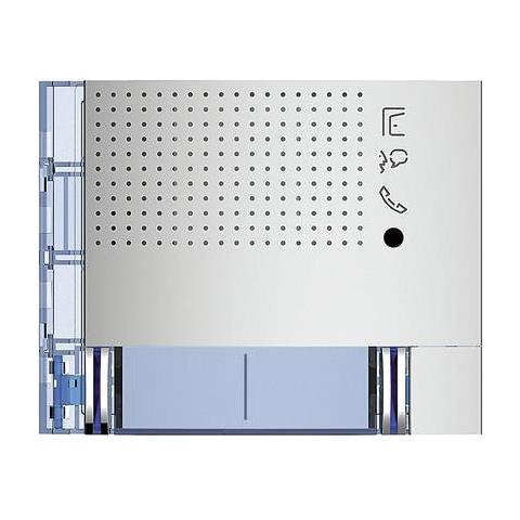 Frontale Modulo Fonico Evoluto 2 Pulsanti Su Colonna Doppia Finitura Allmetal - Foto 3