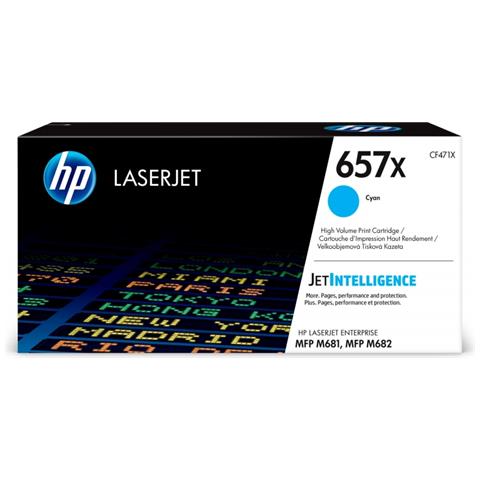 CF471X 657x Toner Originale Ciano per LaserJet MFP M681f / MFP M681dh Capacità 23000 Pagine - Foto 1