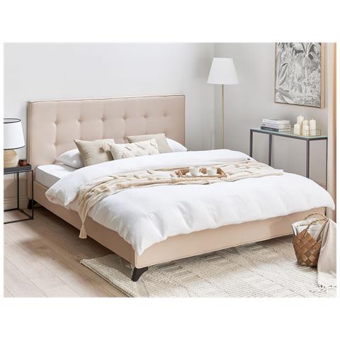 Letto In Tessuto Beige 180 X 200 Cm Ambassador - Foto 30