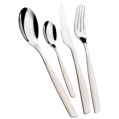 Servizio Posate 6 Pz. Forchetta Dolce ""glamour"" Avorio - Foto 1