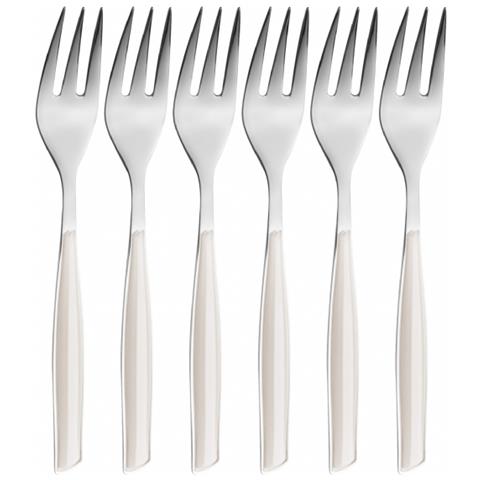 Servizio Posate 6 Pz. Forchetta Dolce ""glamour"" Avorio - Foto 2