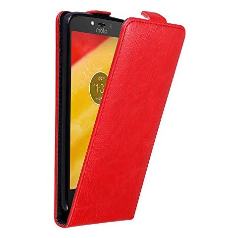 Custodia Compatibile Con Motorola Moto C Plus In Rosso Mela - Coperchio Protettivo In Design Flip Con Chiusura Magnetica - Foto 1