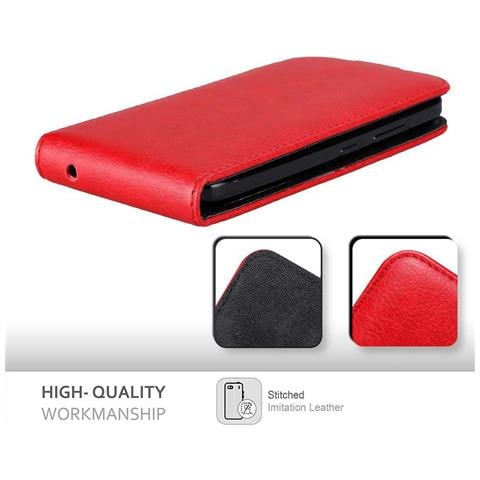 Custodia Compatibile Con Motorola Moto C Plus In Rosso Mela - Coperchio Protettivo In Design Flip Con Chiusura Magnetica - Foto 8