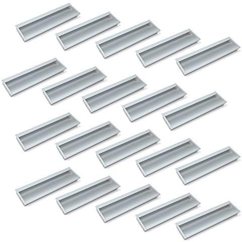 9163062 Maniglia Da Incasso Nel Mobile, 190x45mm, Alluminio, Anodizzato Opaco, Set Di 20 - Foto 1