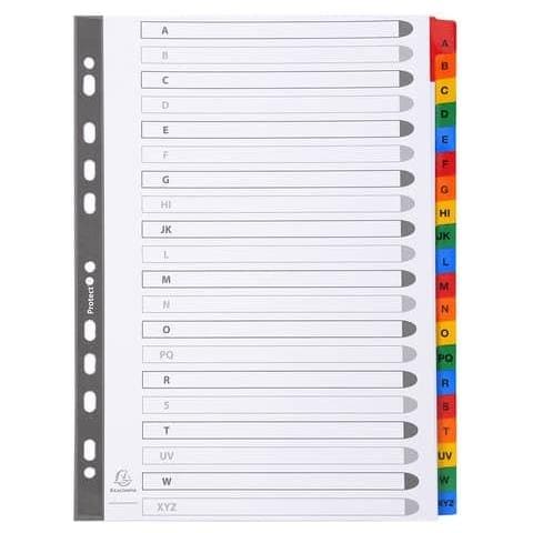 Intercalari Stampati In Digitale Protect'o Cartoncino A4 160g / mq 20 Tasti Az - 1111e - Foto 1