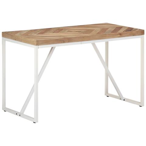 Tavolo Da Pranzo 120x60x76 Cm Legno Massello Di Acacia E Mango - Foto 1