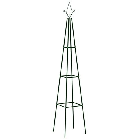 Supporti per Piante 2 pz Verde Scuro 35x35x195 cm in Ferro - Foto 1